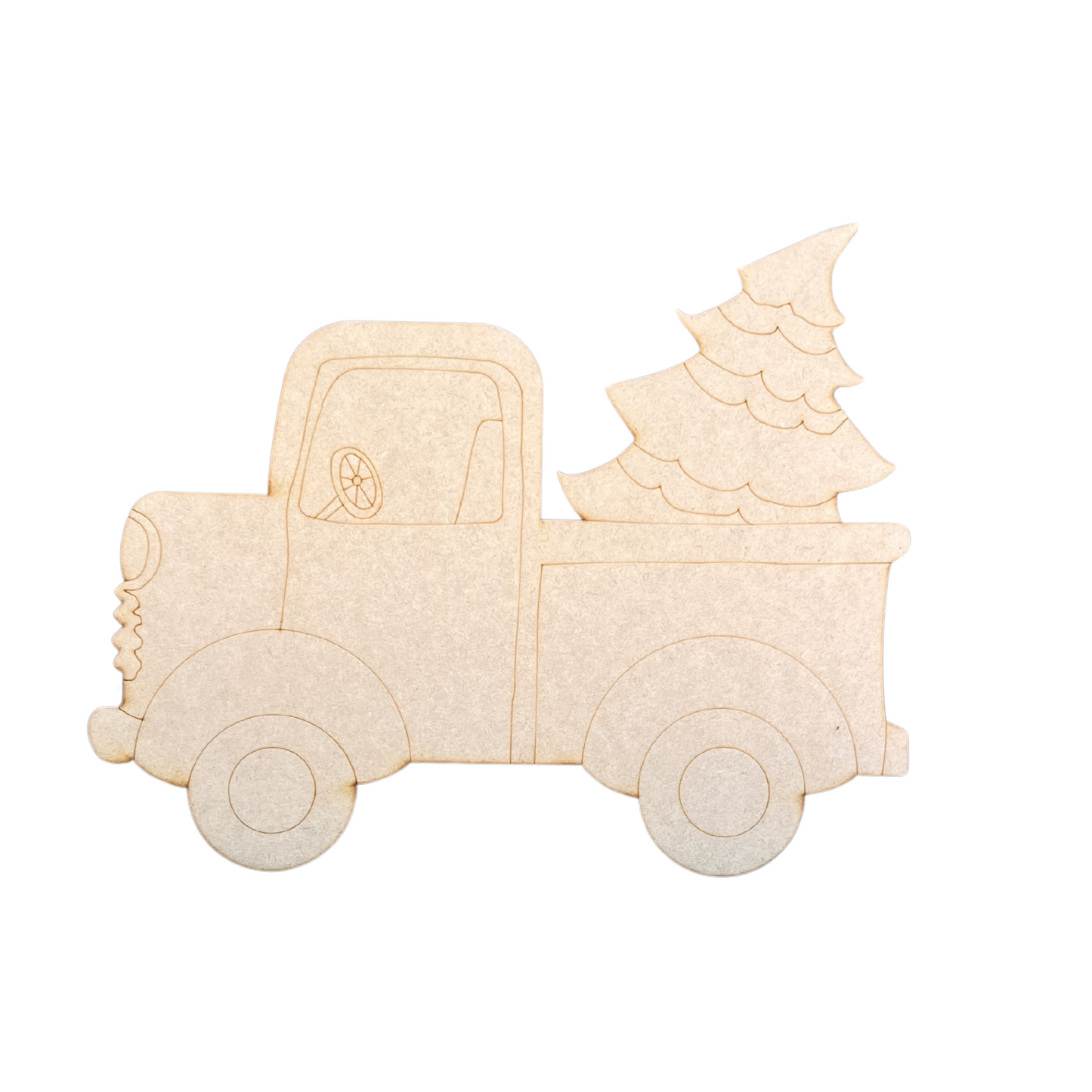 Truck and Tree Wood Door Hanger Wholesale Blanks for DIY