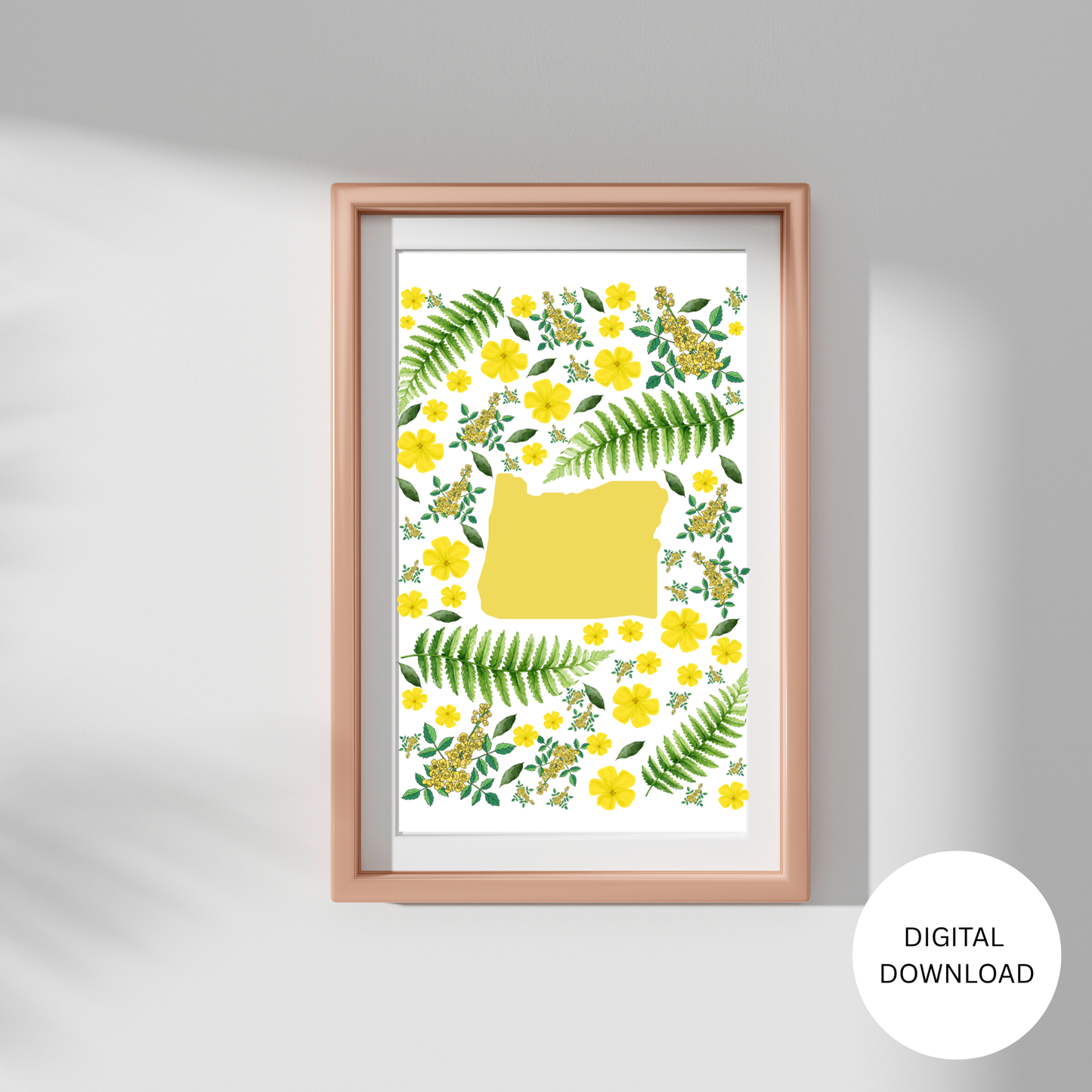 Oregon State & State Flower Printable Wall Art – Digital Download
