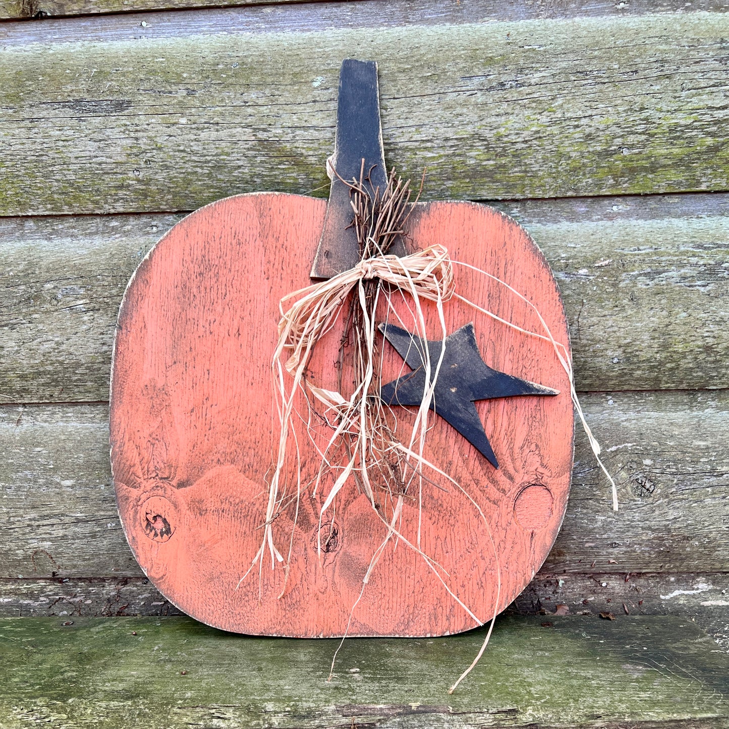 Wood Cutout Rustic Farmhouse Fall Pumpkin Shelf Sitters