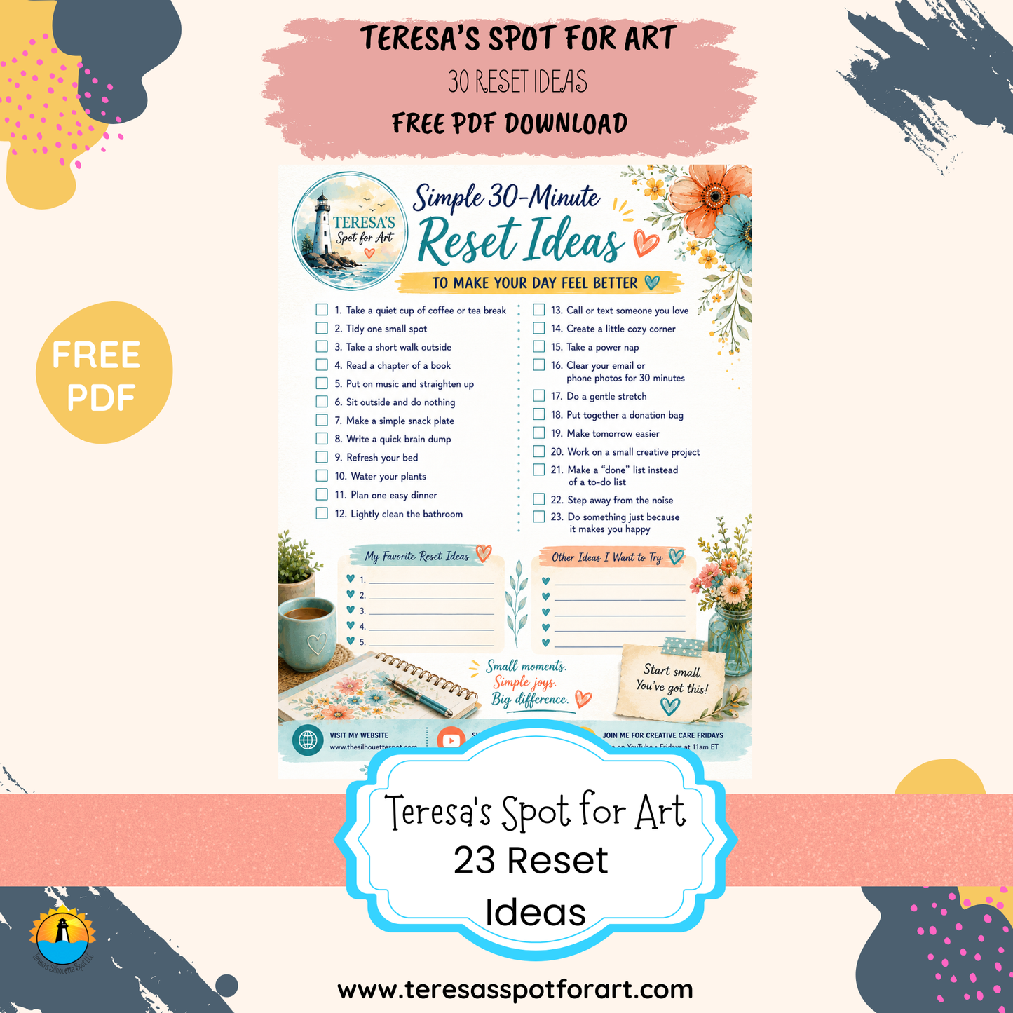 30 Minute Reset Ideas- Digital Download PDF