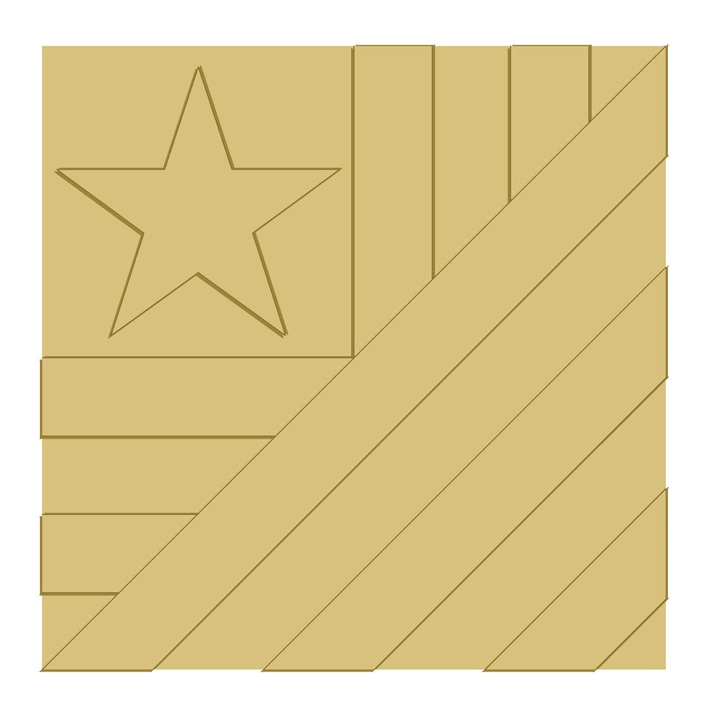 3D Barn Quilt Square Wood Cut Out