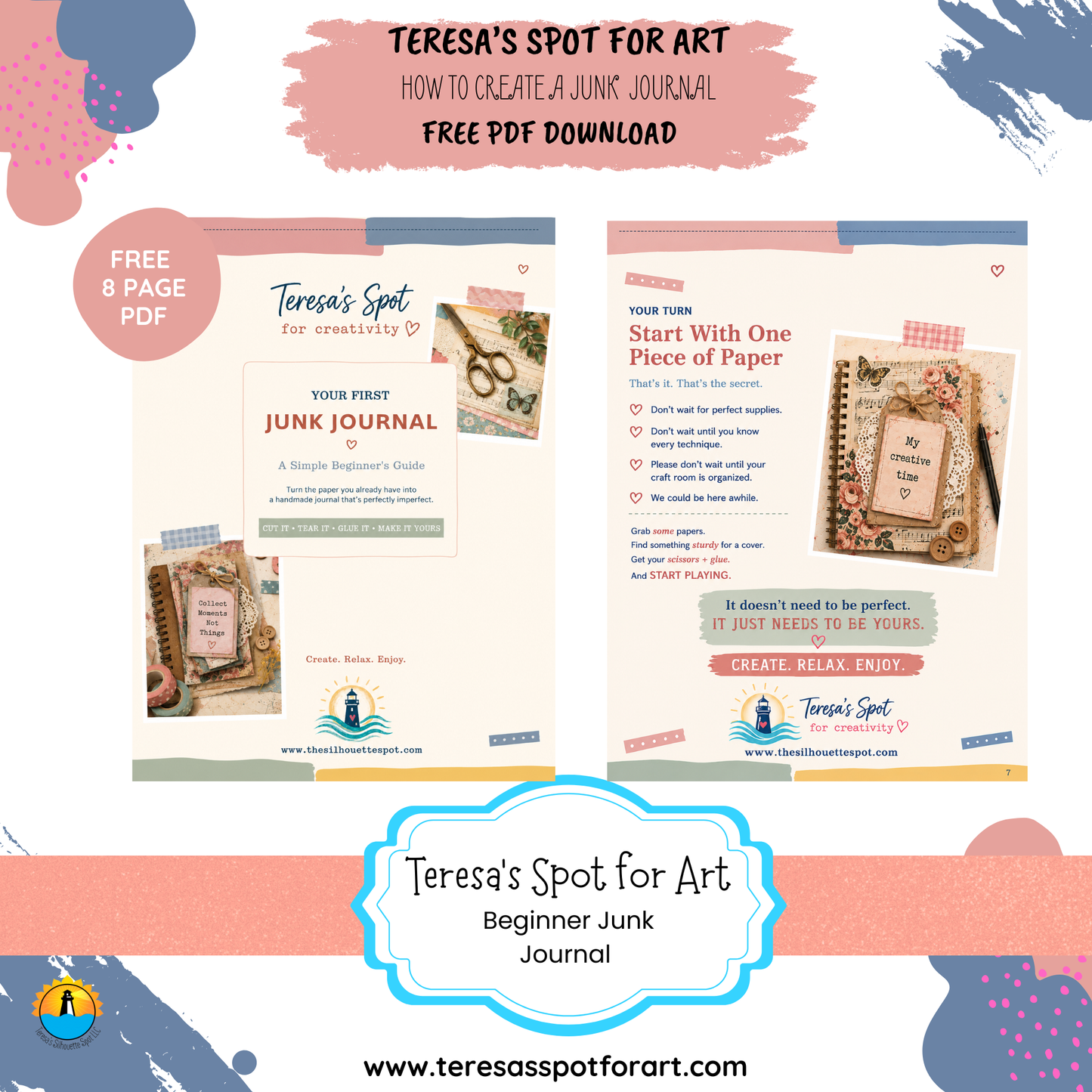 FREE Beginner Junk Journal Guide – 8 Page Printable PDF