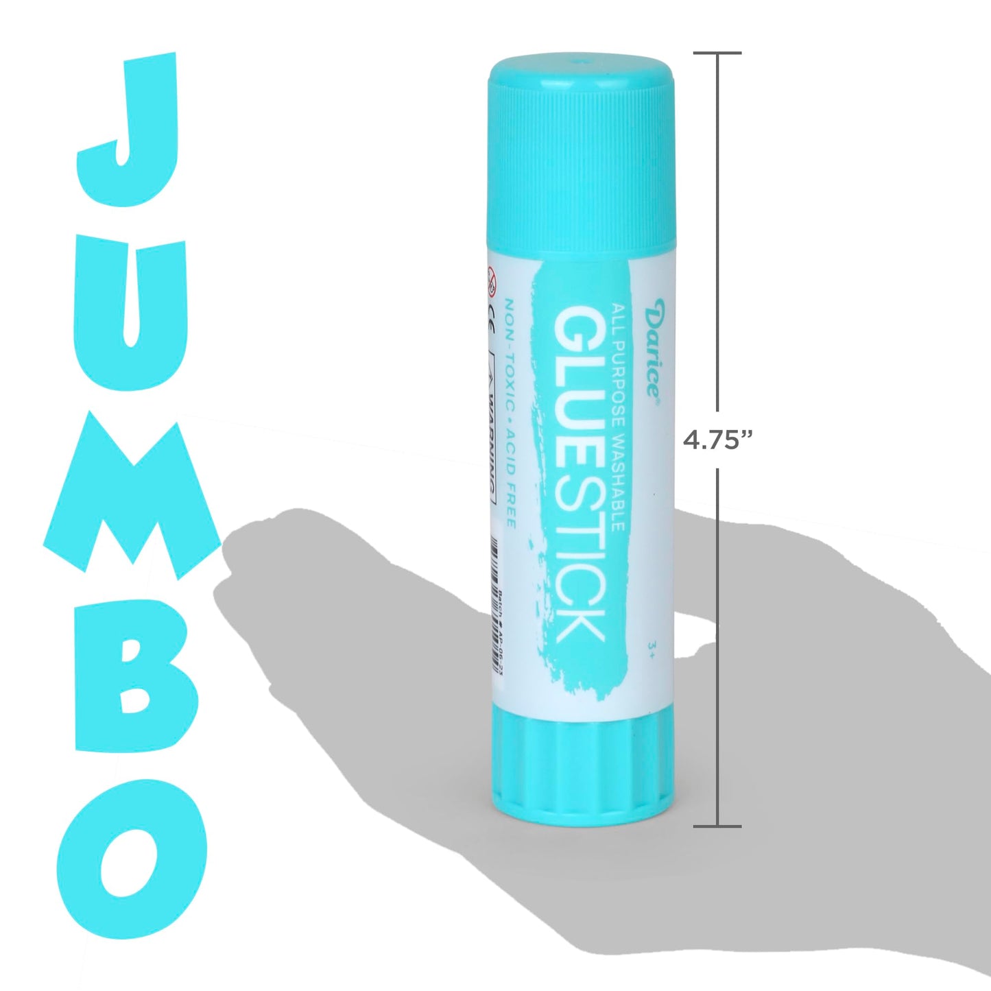 Darice 12 Jumbo Glue Sticks, 1.4 Oz All Purpose Stick Glue, Strong Hold, Easy Stick, Quick Drying, Non-Toxic, Scrapbooking Supplies for Home, School and Office