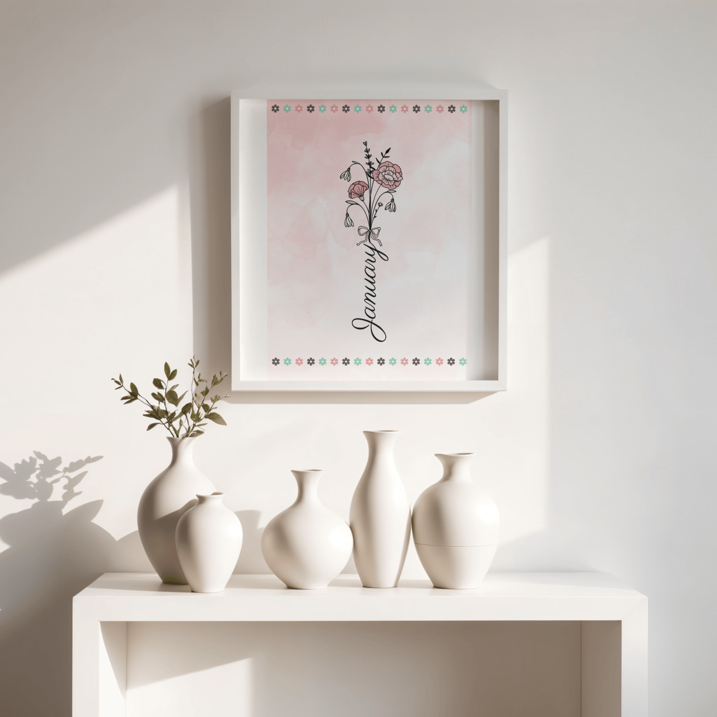 Boho January Printable Art Bundle — 84 File Digital Download