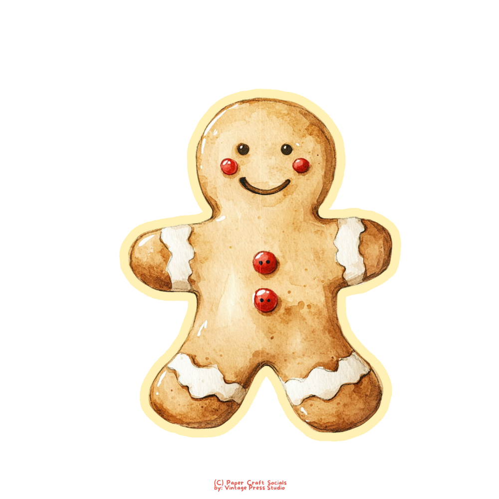 GingerBread DIY 3 Card Paper Craft Kit