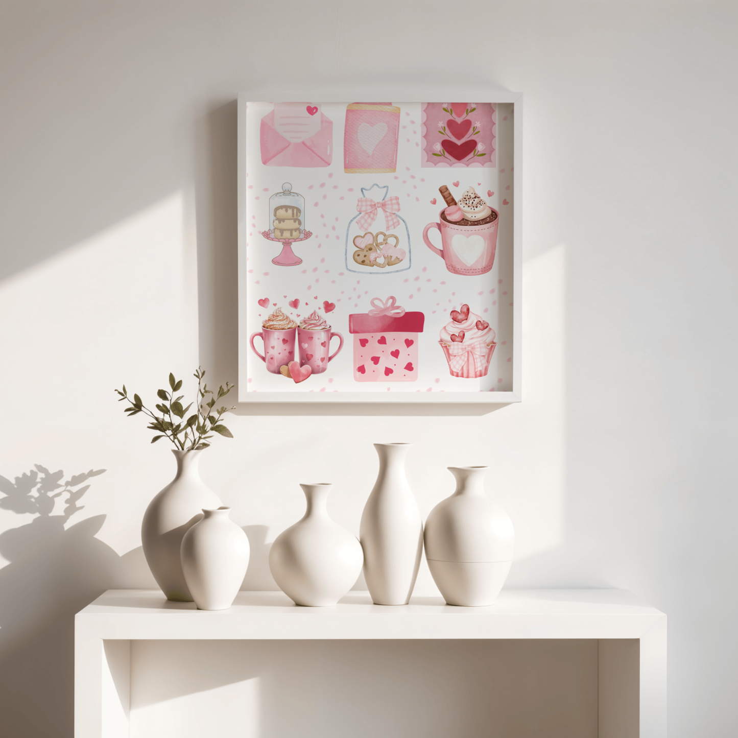 Watercolor Valentine Wall Art Bundle (Printable Digital Download)