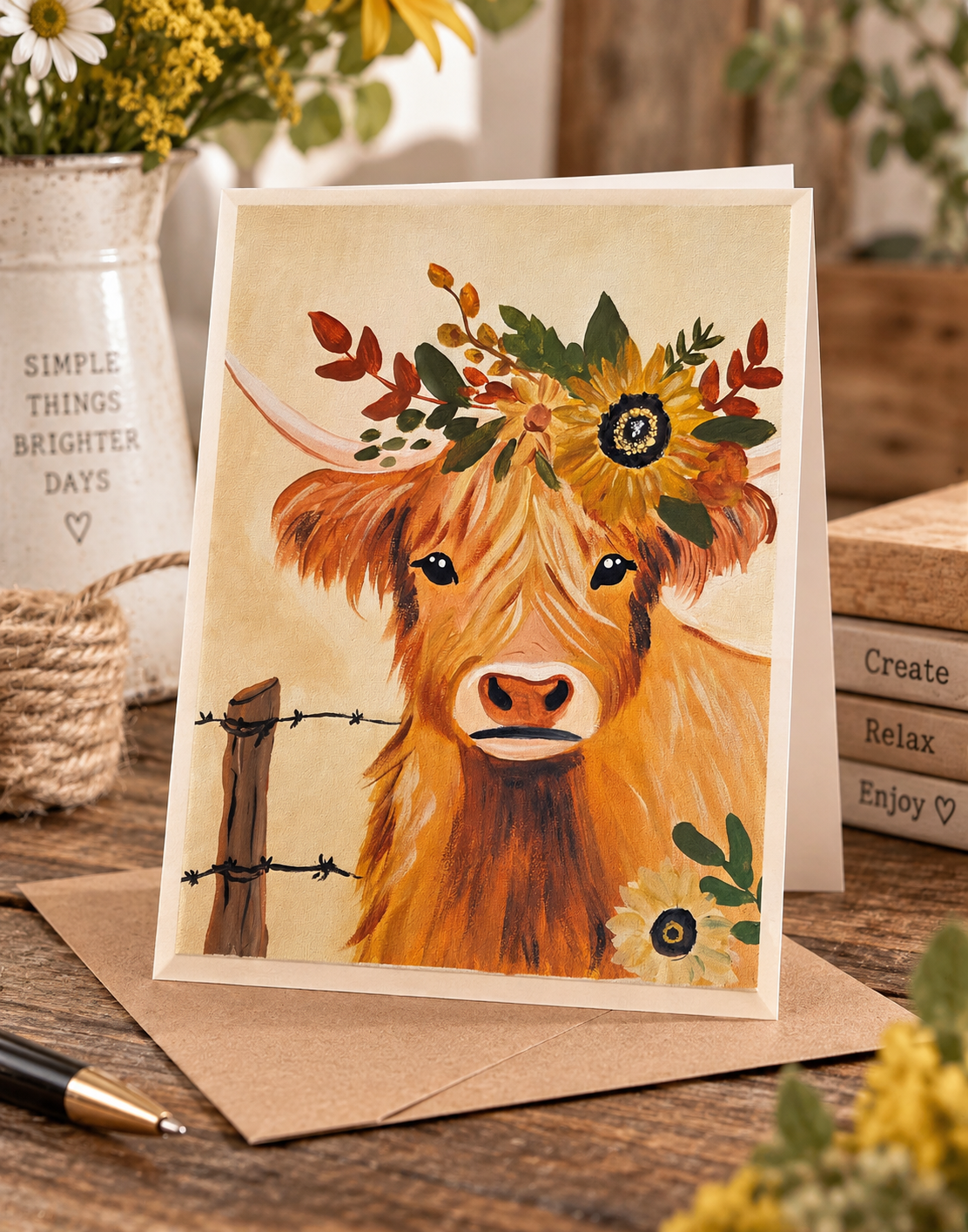 Highlander Cow Beginner Acrylic Painting Tutorial | Digital Painting Kit