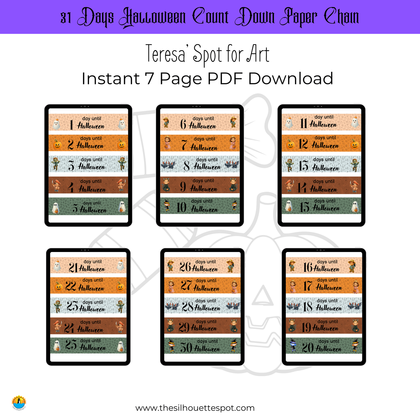 Free Halloween Countdown Paper Chain Printable ā 13 Days of Halloween DIY Activity