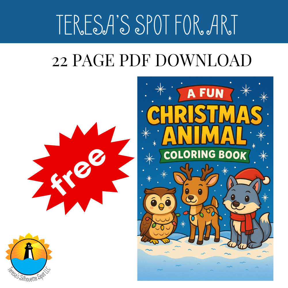 Christmas Animal Coloring Book for kids Digital Download