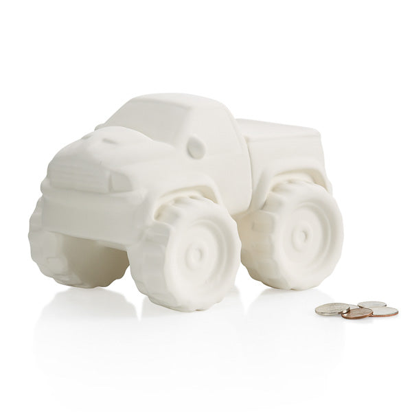 Ceramic Monster Truck Bank Complete Art Kit
