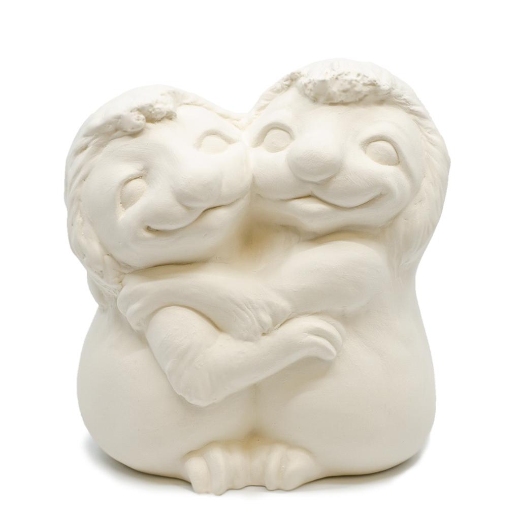 Ceramic Hugging Sloths Complete Art Kit