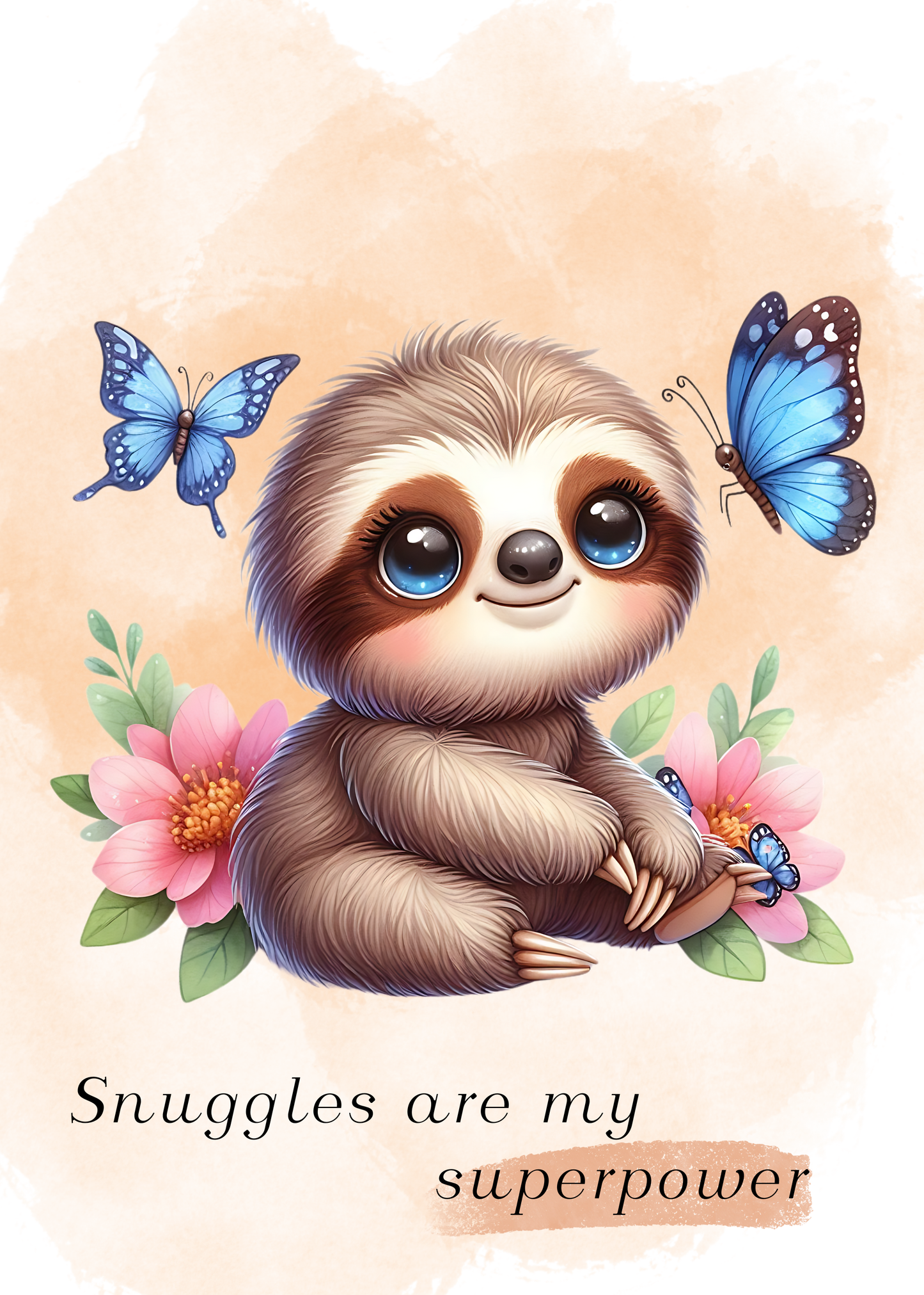Cute Sloth Nursery Wall Art Printables Bundle of 6
