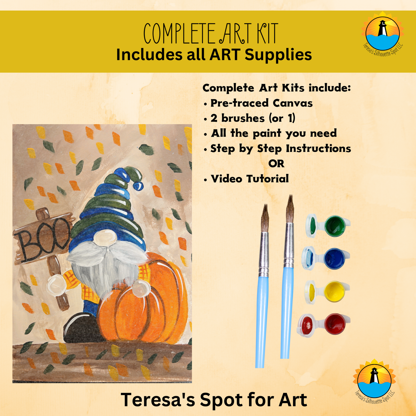 Halloween Mr. and Mrs.Skellington Complete Art Kit! At home DIY Art Kit! Great For Beginners!