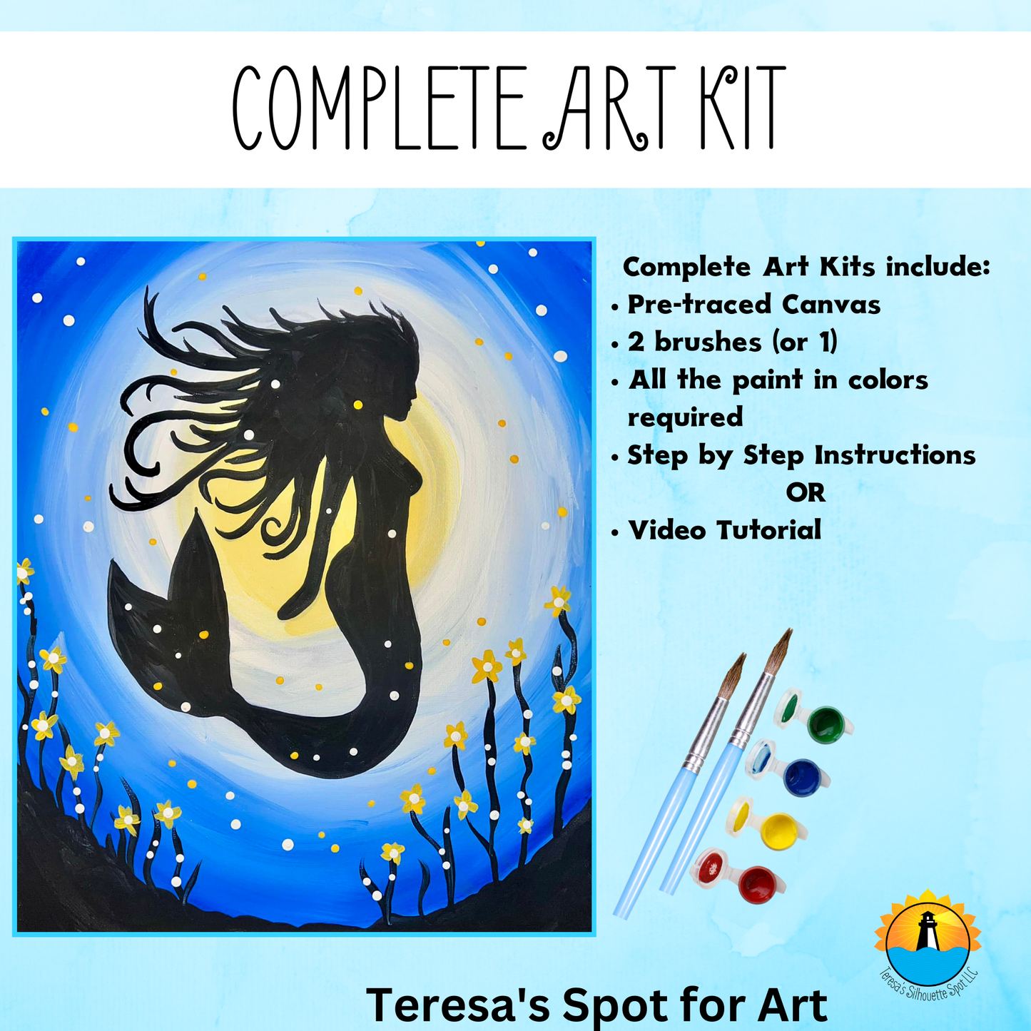 Mermaid Under the Sea Complete Acrylic Art Kit