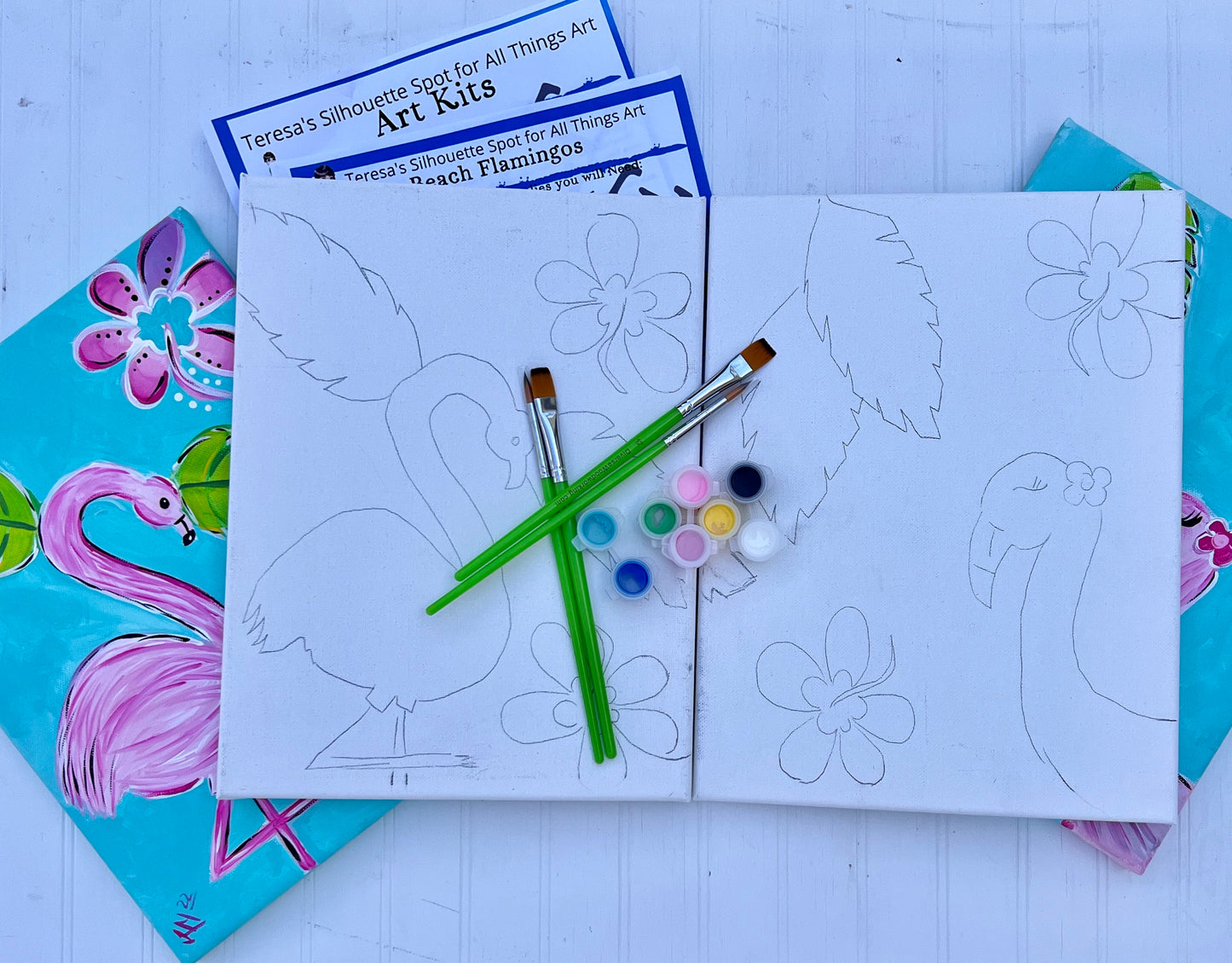 Mommy and Me Tropical Beach Flamingo Art Kits