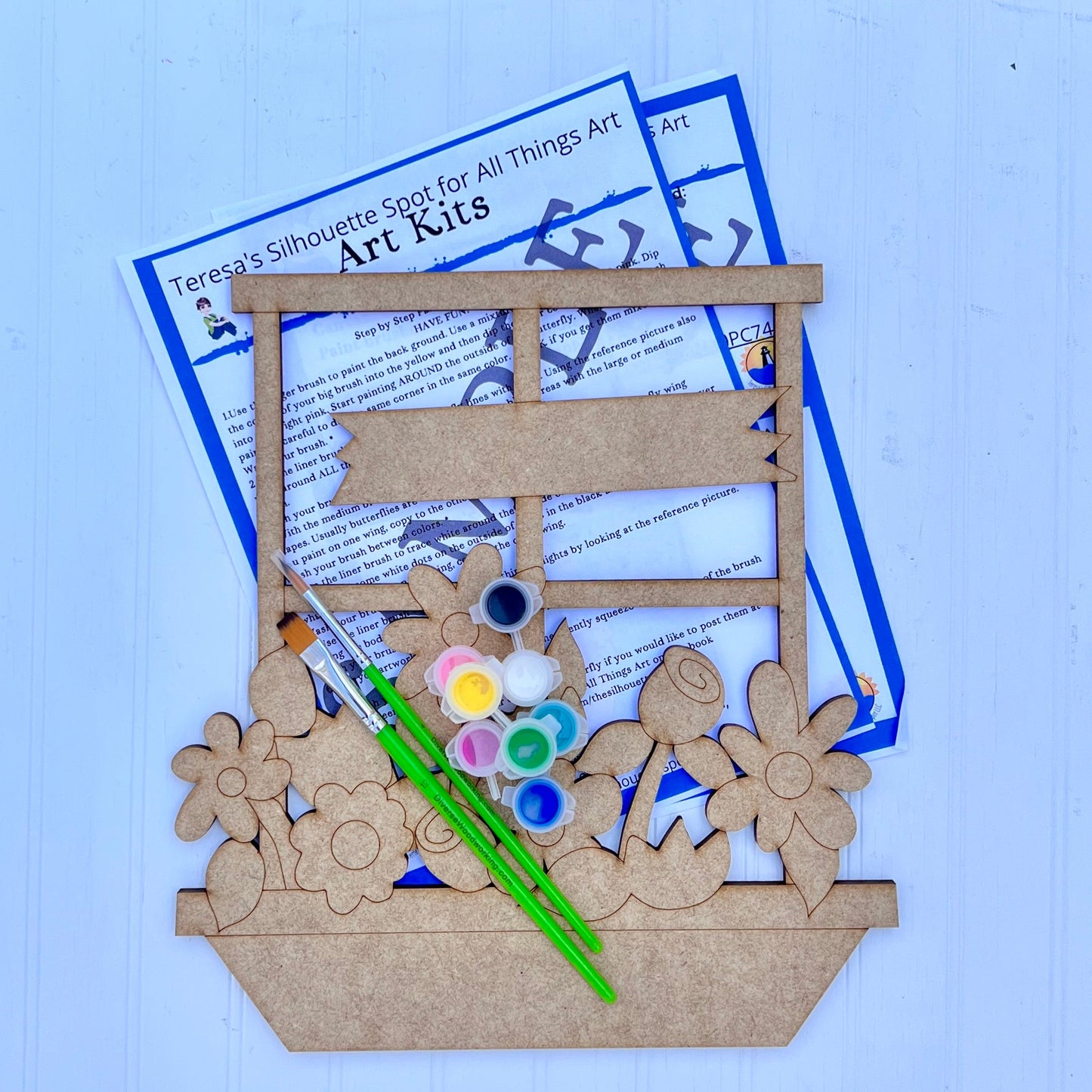 Window Box with Spring Flowers Art Kit-NO Banner