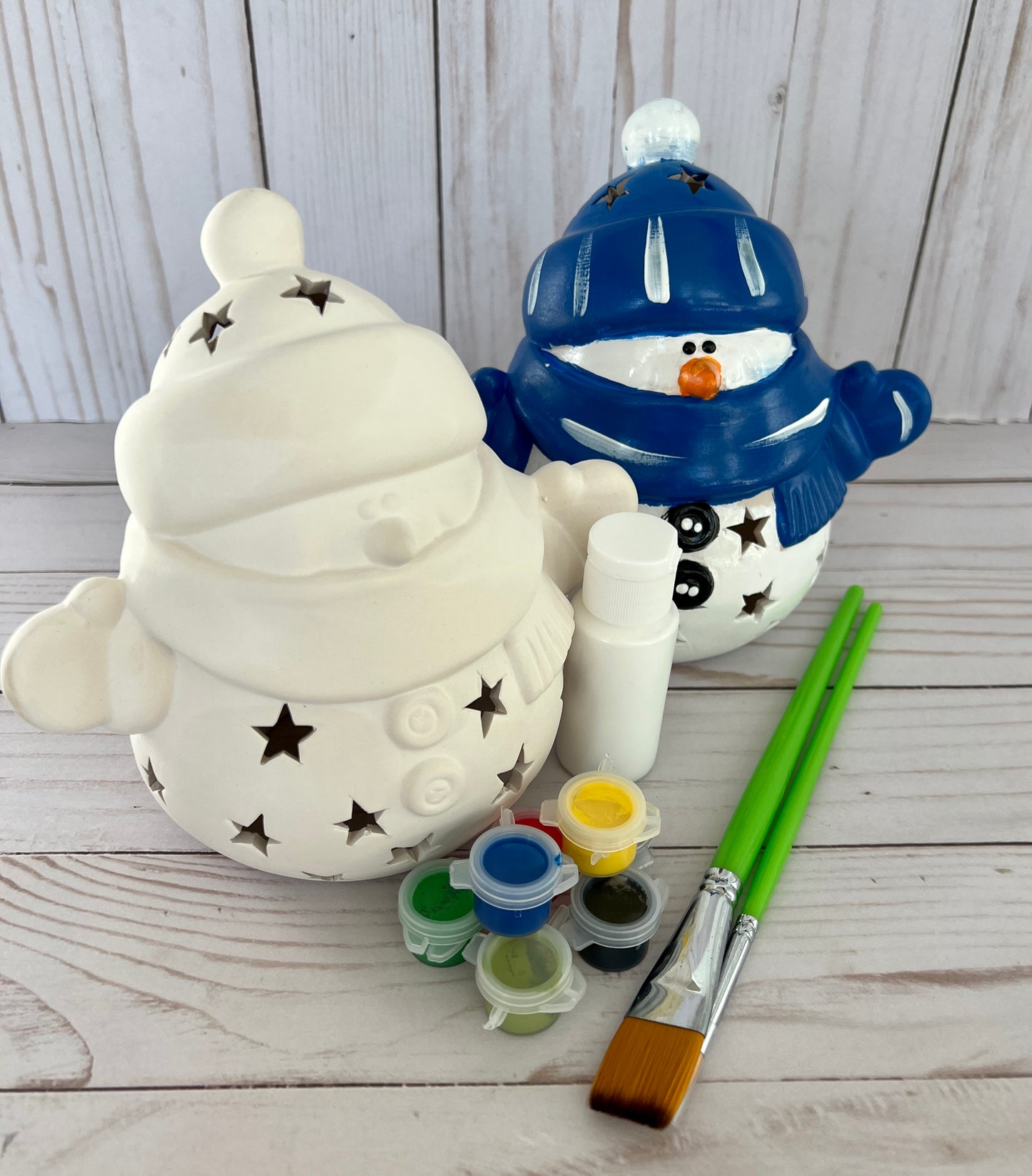 Ceramic Snowman Complete Art Kit
