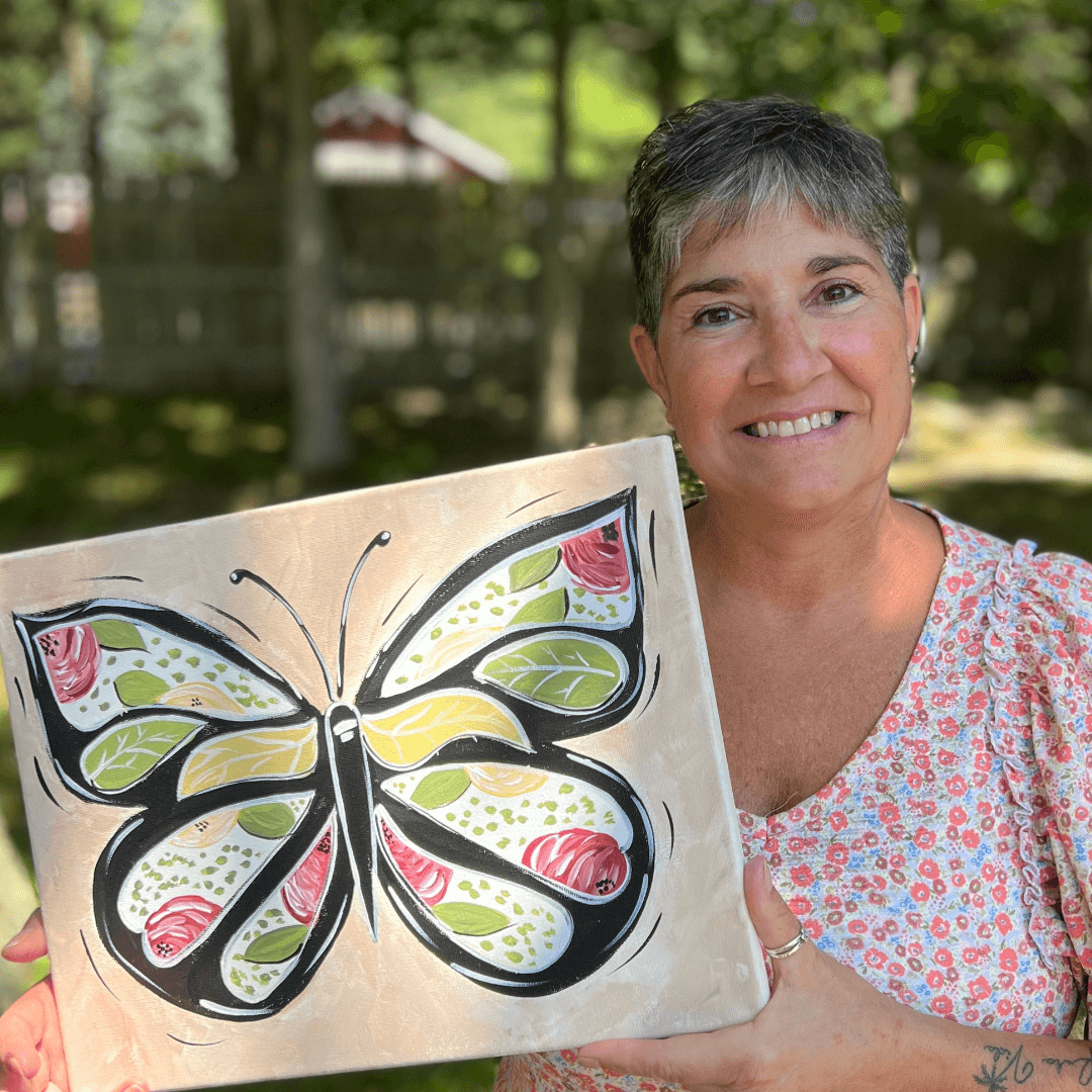 Boho Floral Butterfly Video Tutorial Class Only