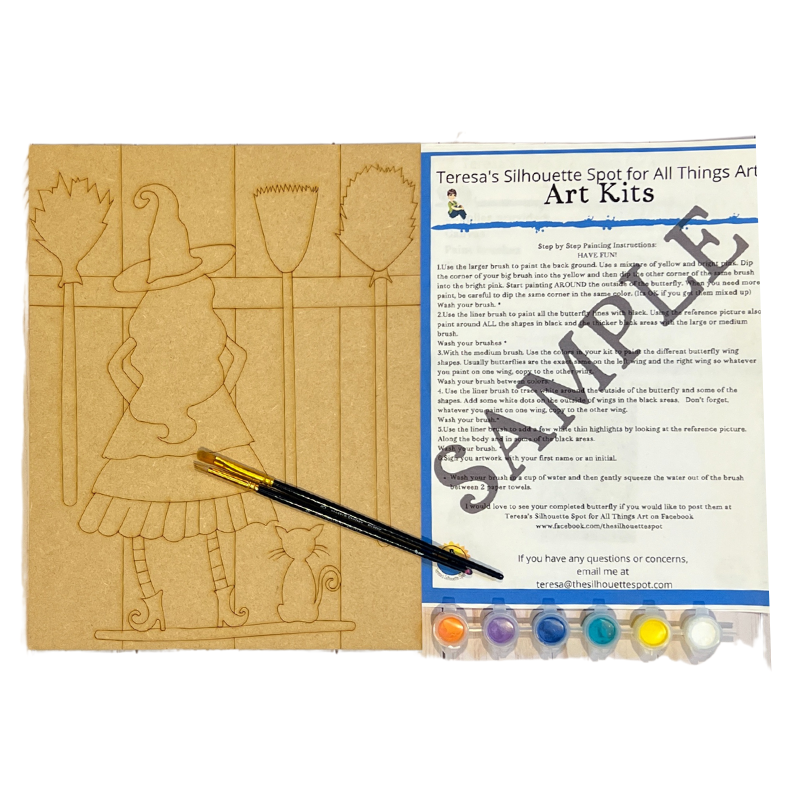 Halloween Witch Complete Art Kit for At Home Art Fun