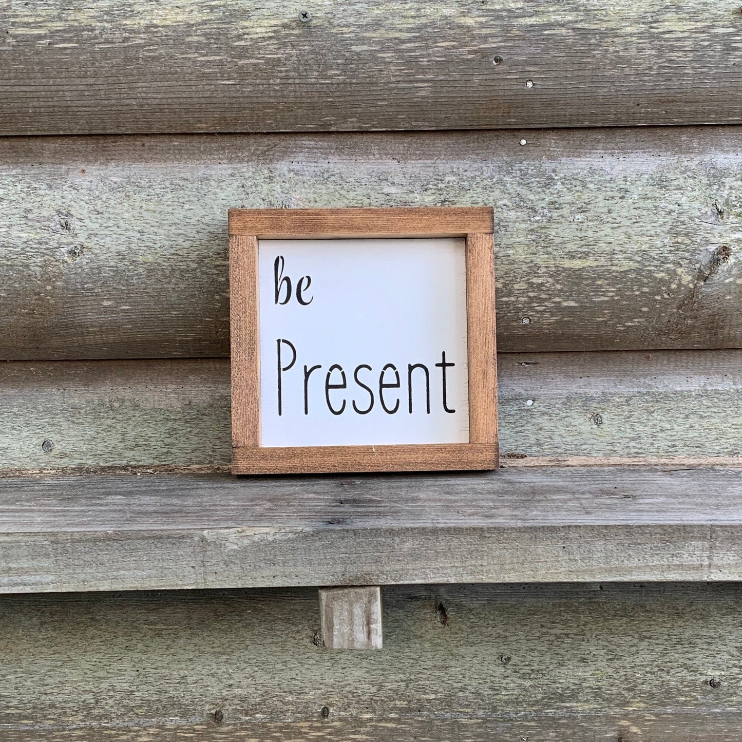 nspirational Framed Rustic Farmhouse Wood Sign