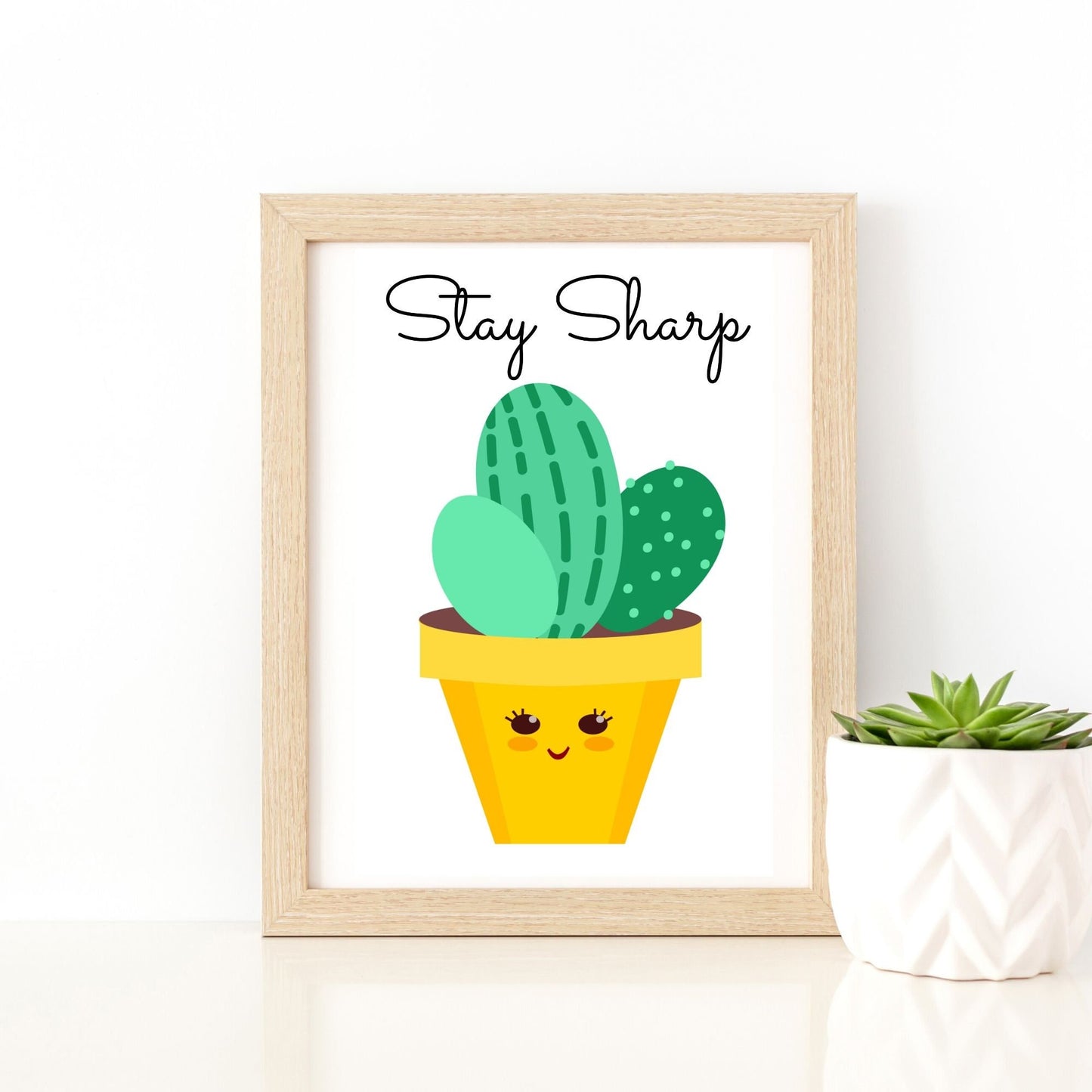 Succulent Water Color Art Digital Download Printable