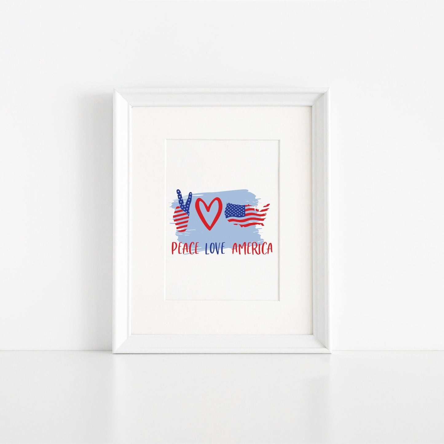 Peace Love America Patriotic Download Digital Art