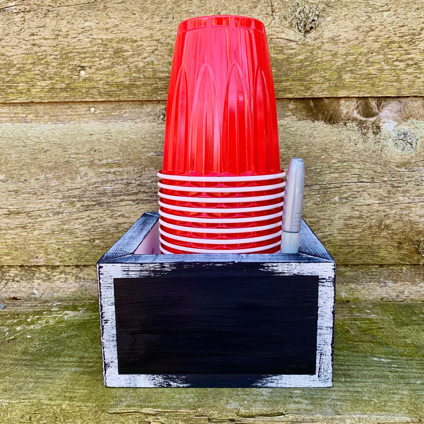 Solo Cup Holder with Marker Holder, Personalize Your Cup Caddy