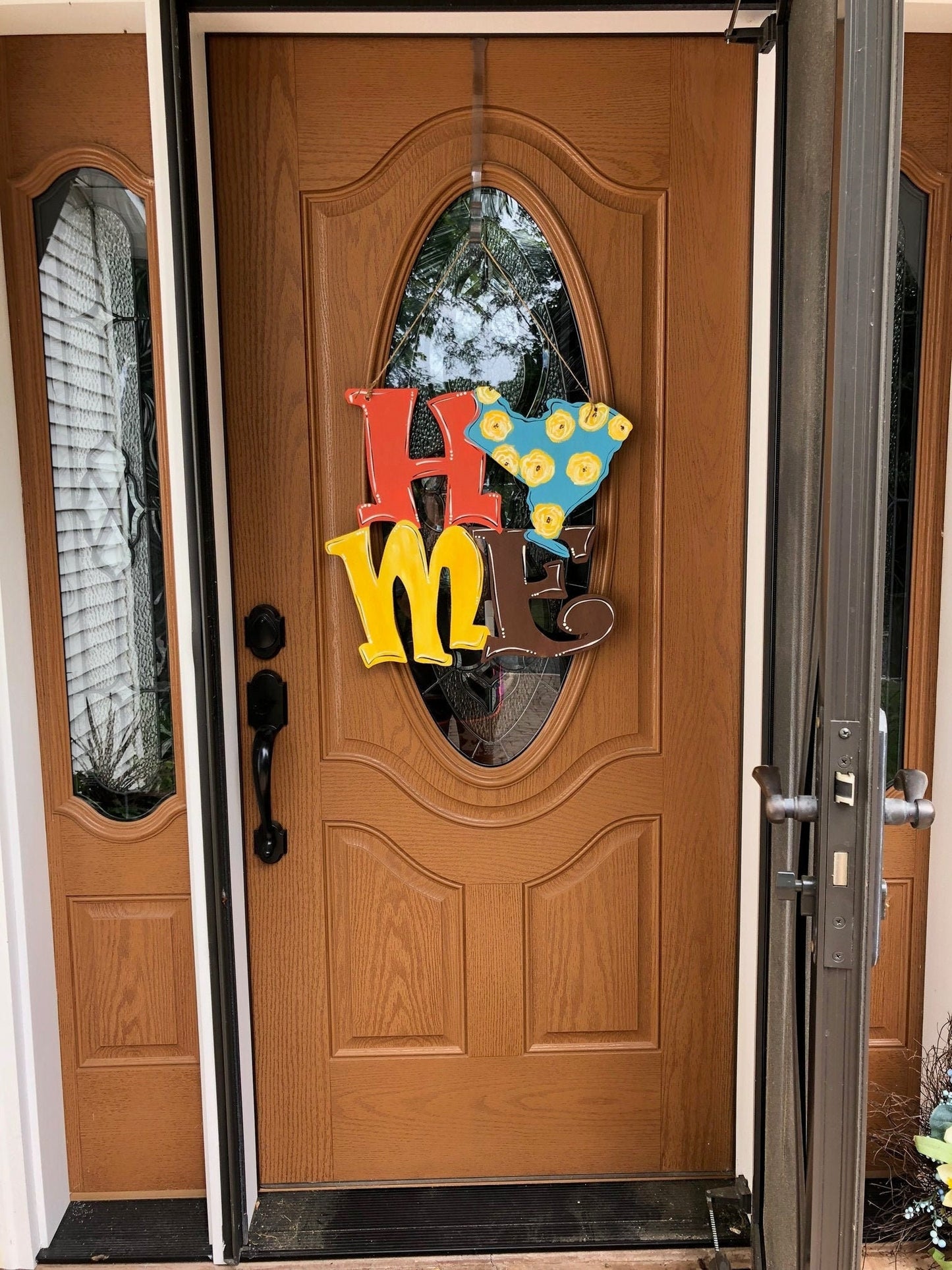 New York State Rustic Spring Door Hanger