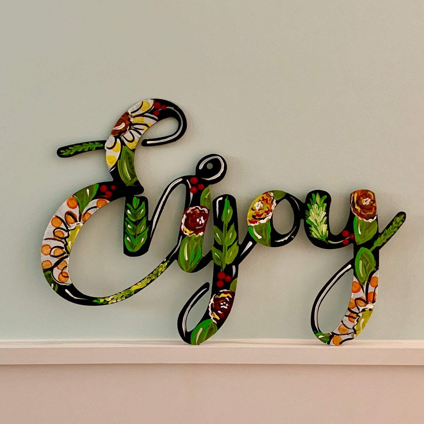 metal word art:love faith hope