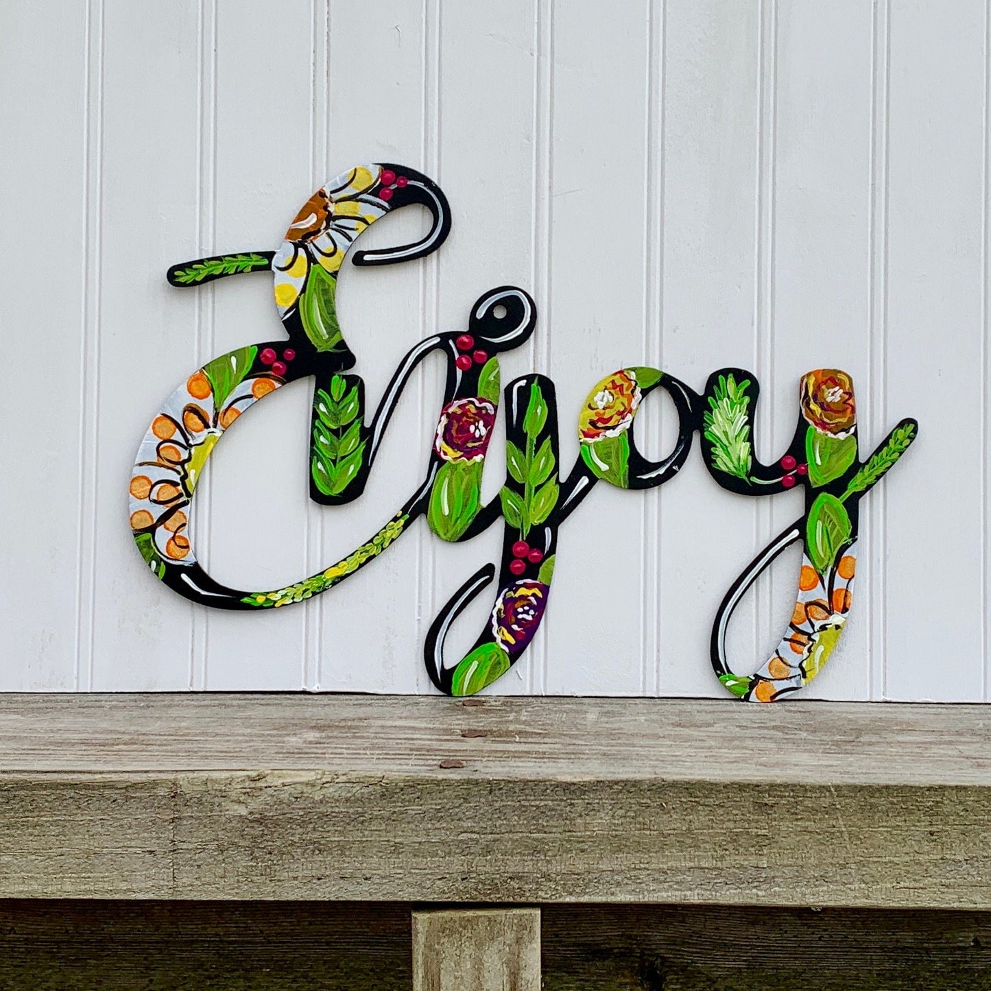 metal word art:love faith hope