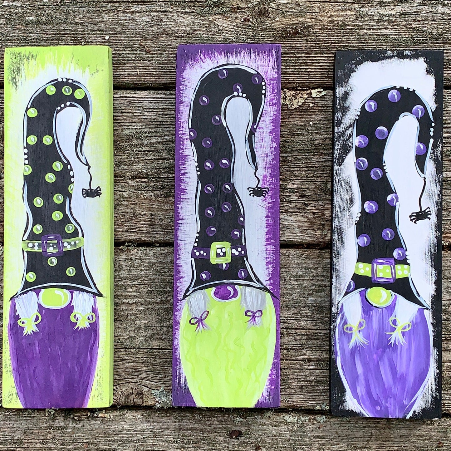 Halloween Gnome Wood Sign