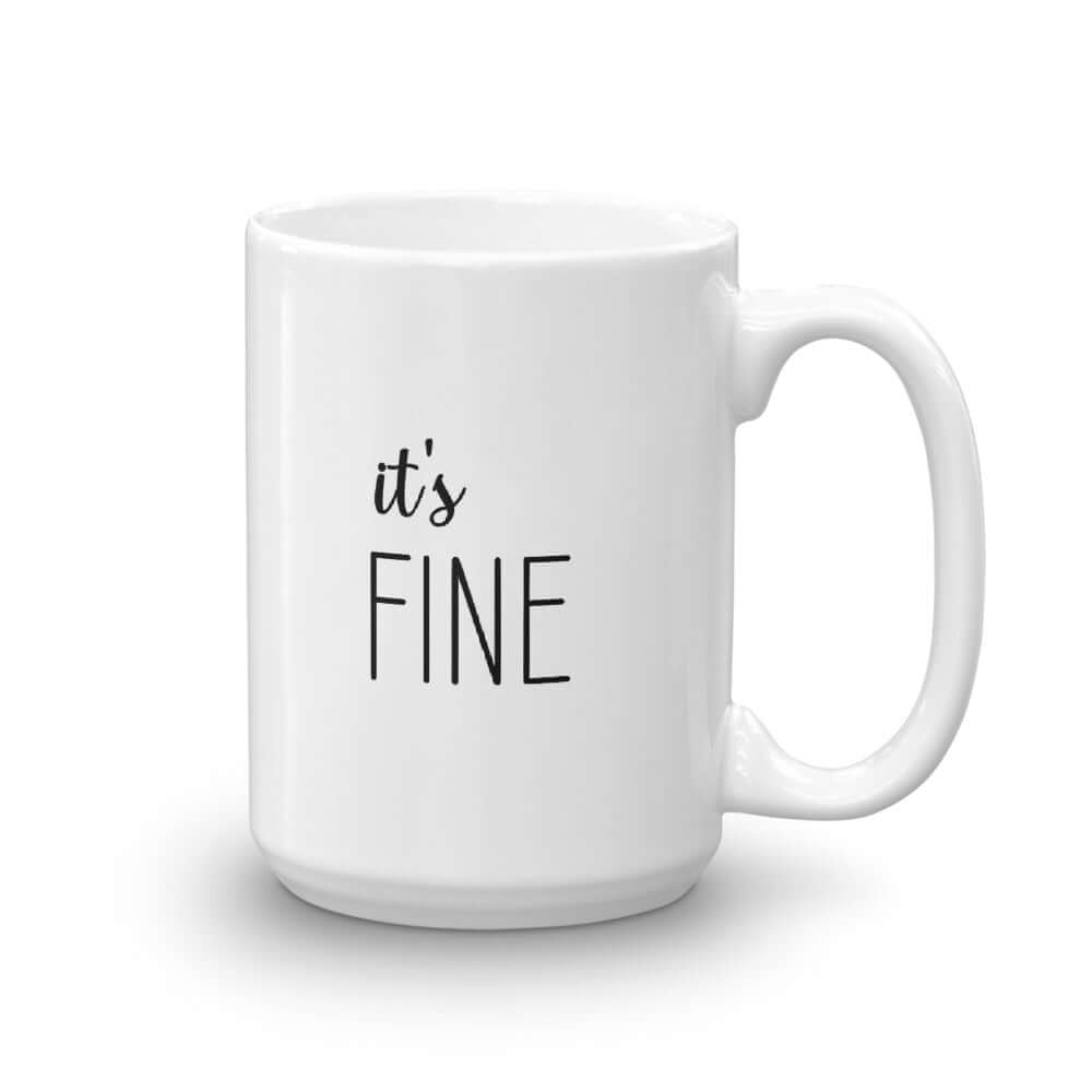 15 oz. glossy white ceramic Mug