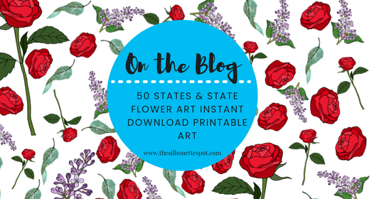 Celebrate the Beauty of the 50 States with State Flower Art Instant Download Printable Art