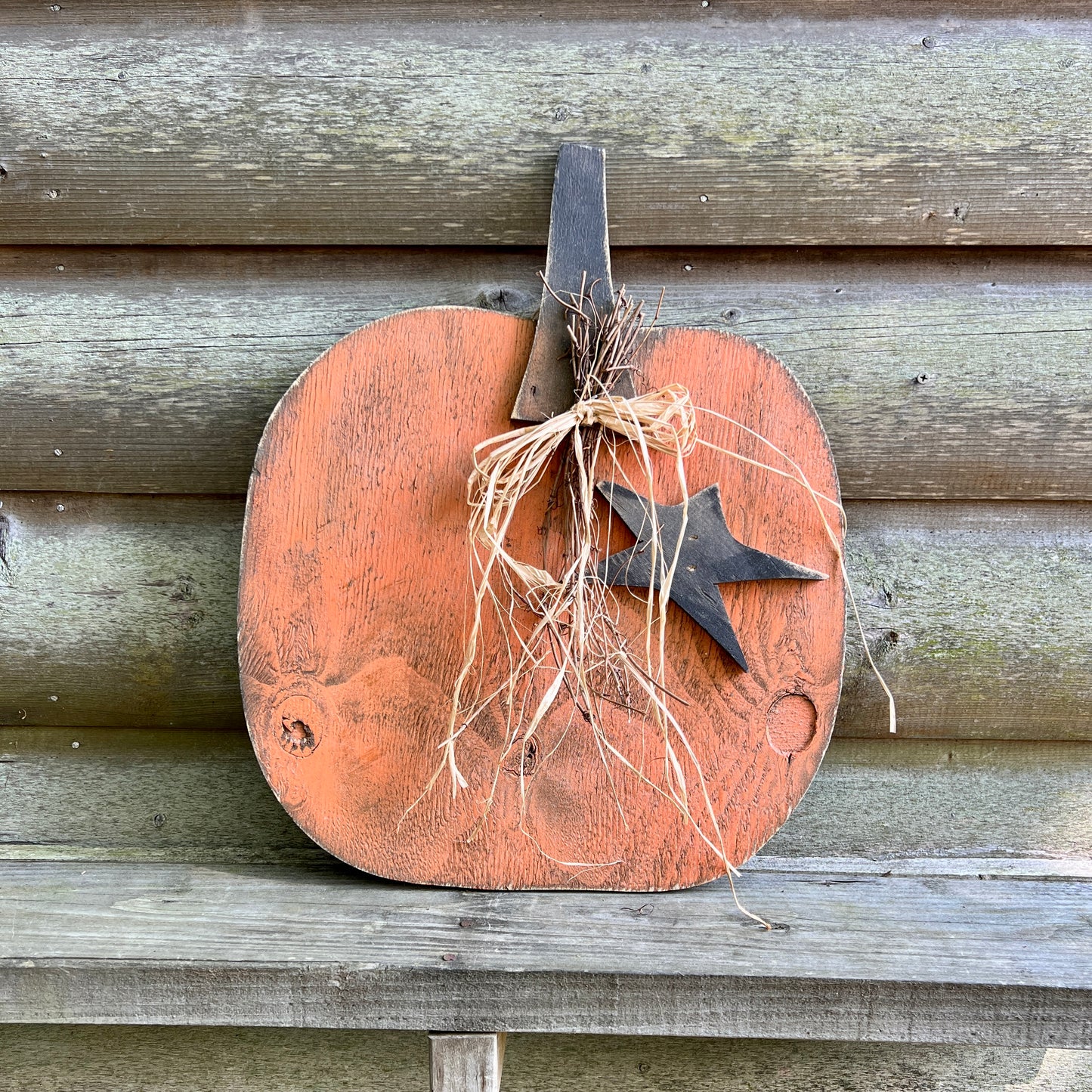 Wood Cutout Rustic Farmhouse Fall Pumpkin Shelf Sitters
