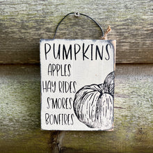 Load image into Gallery viewer, Farmhouse Rustic Wood Fall Pumpkin Home Decor Sign
