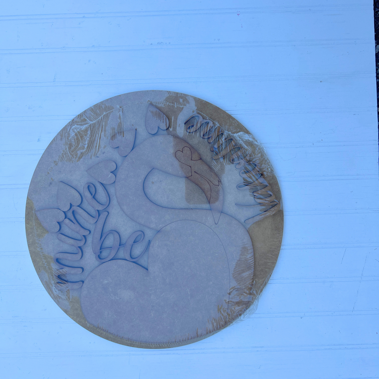 Hello fall round 12" Wood Cutout for DIY