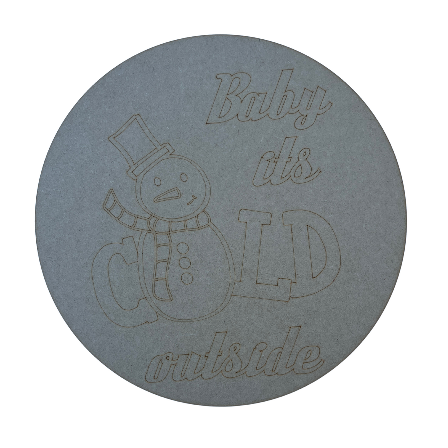 Hello fall round 12" Wood Cutout for DIY