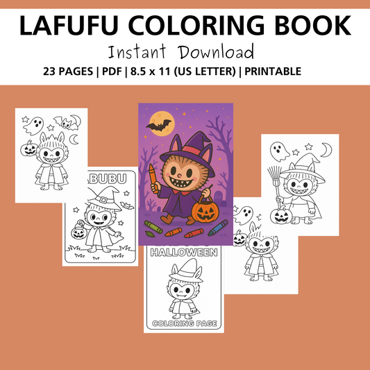 LaFuFu Coloring Book for kids Digital Download
