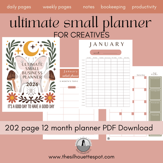 2026 Small Business Boho Inspirational  Planner for Creatives