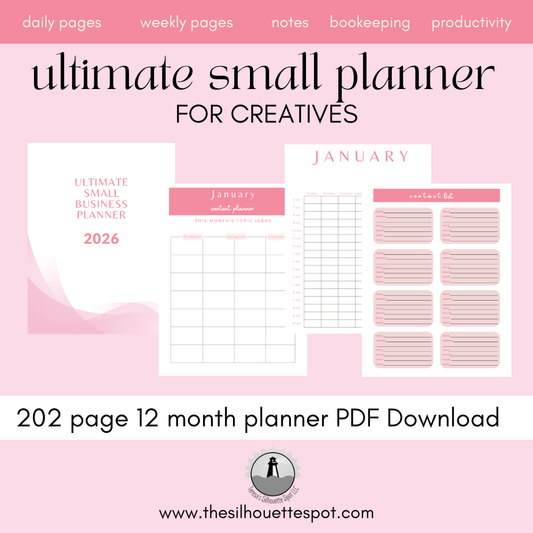 2026 Small Business Minimalistic Planner for Creatives
