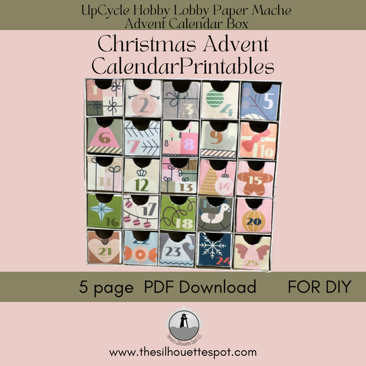 Hobby Lobby Paper Mache Advent Calendar Papers Digital Download
