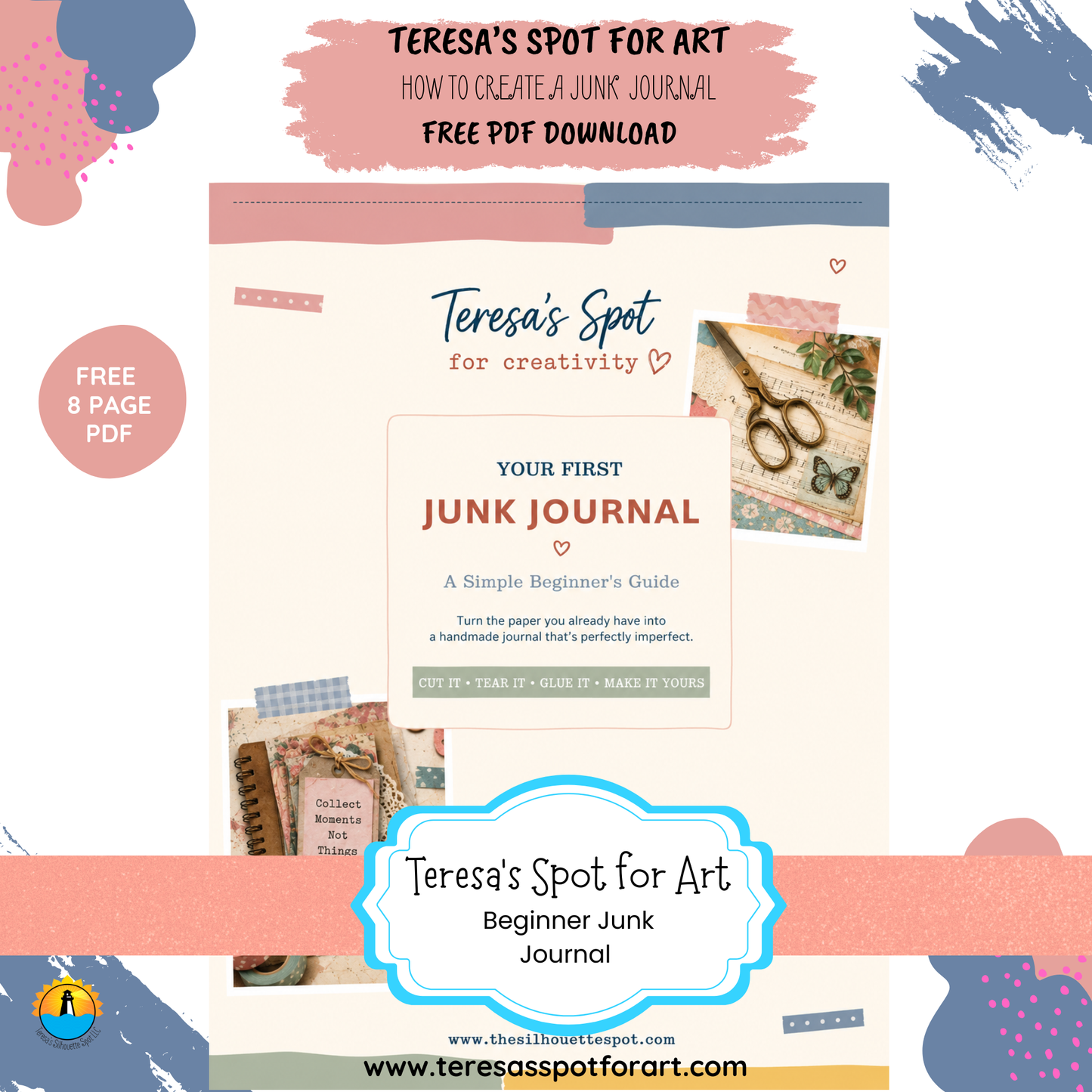 FREE Beginner Junk Journal Guide – 8 Page Printable PDF