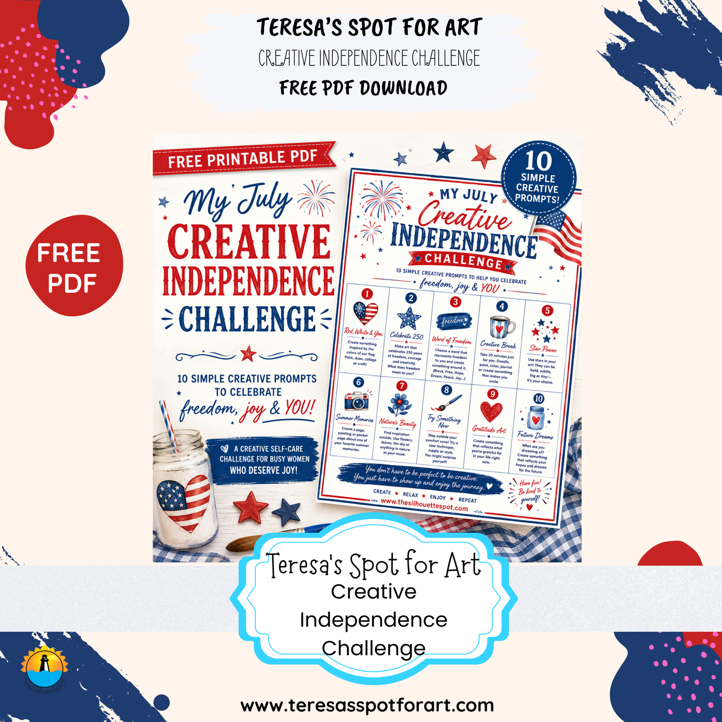 10 Creative Independence Challenge Ideas- Digital Download PDF