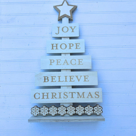 DIY Balsa Wood Christmas Tree Blank for Crafting