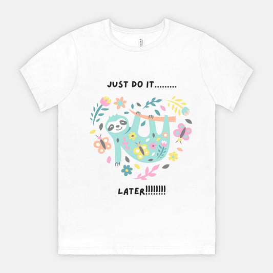 Sloth Just Do it in Pastels Bella Canvas Unisex Tee 3001