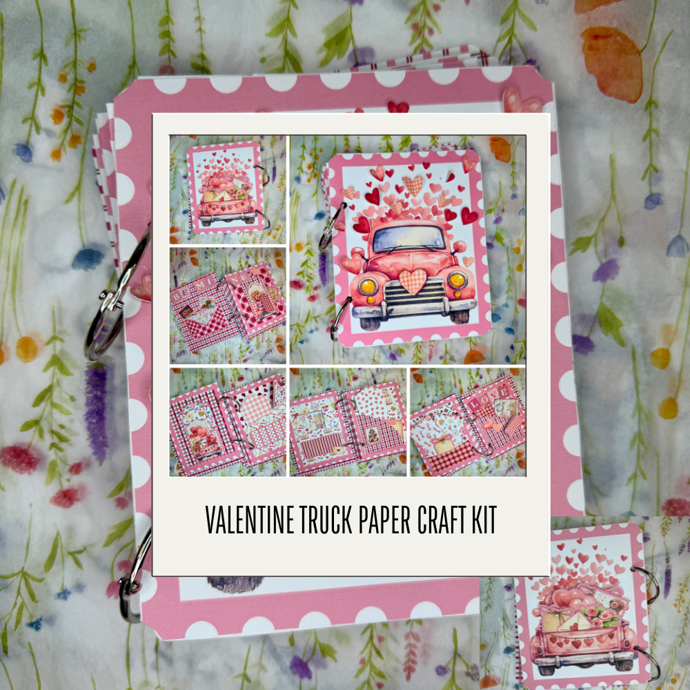 Valentine's Day Memory Keeper Journal Kit – 22-Page Holiday Paper Craft Kit with Ribbons, Ephemera & Video Tutorial