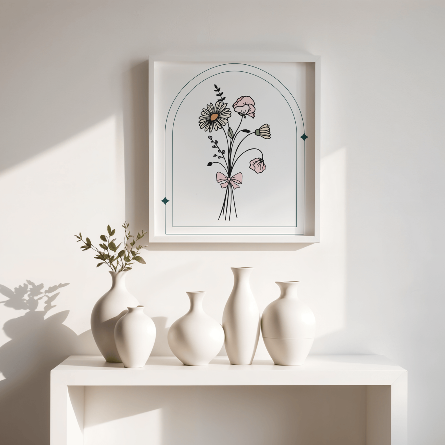 Boho April Birthday Flower  Printable Art Bundle — 84 File Digital Download