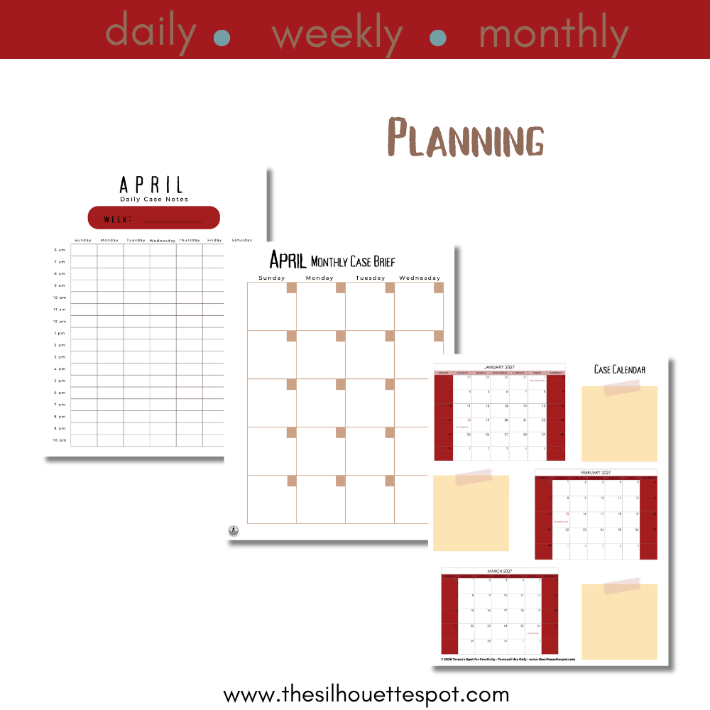 2027 True Crime Personal Planner | 154-Page Printable Daily, Weekly, Monthly, Goal & Habit Planner