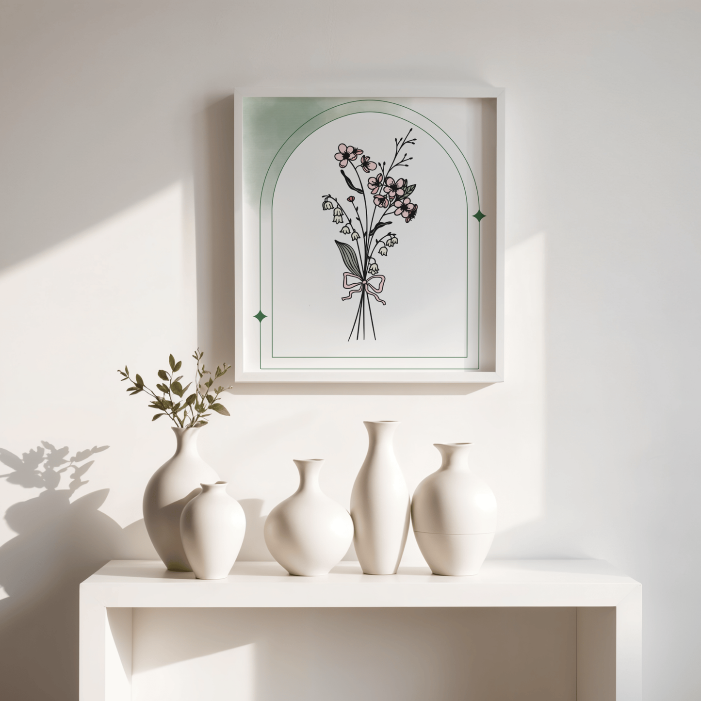 Boho May Birthday Flower  Printable Art Bundle — 48 File Digital Download