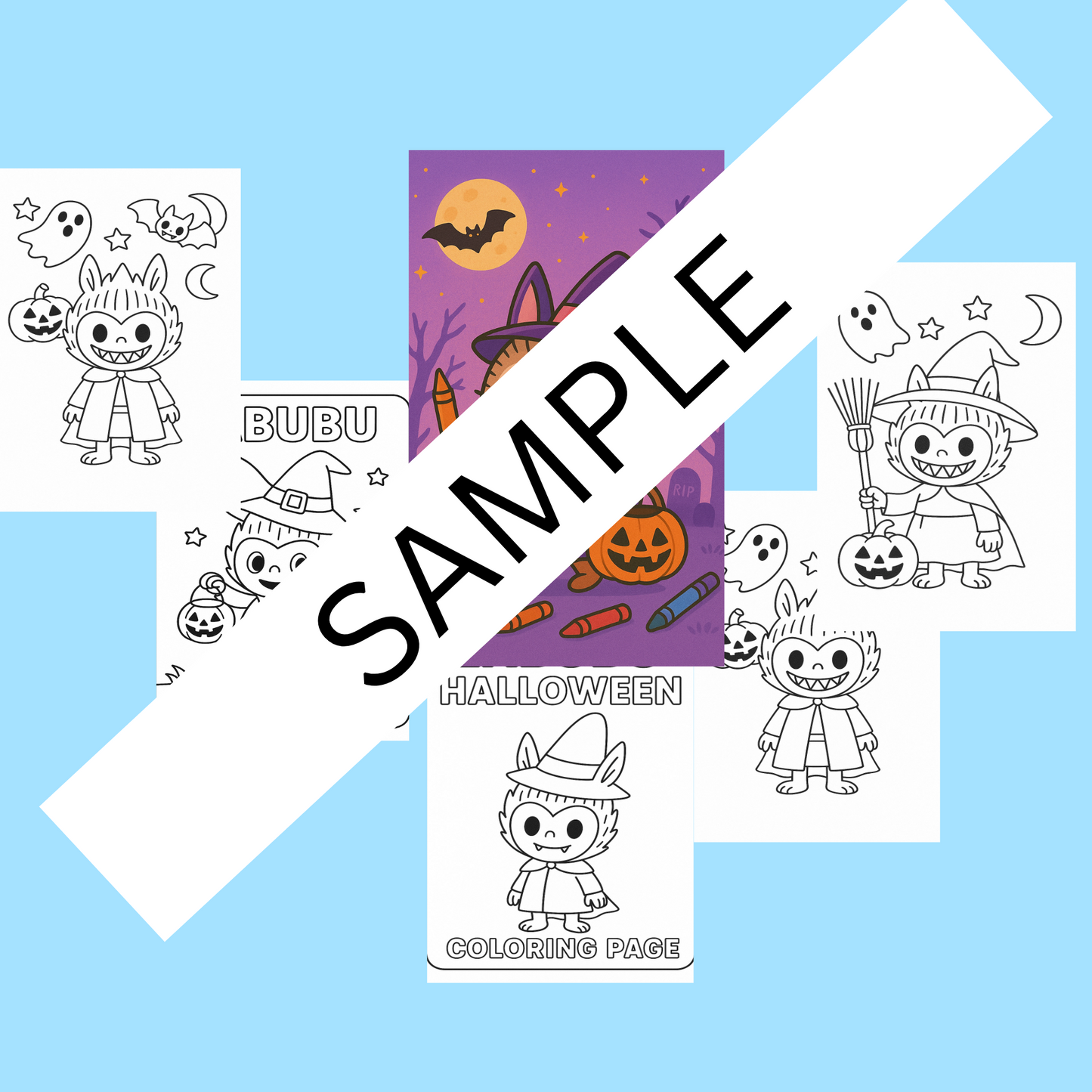 LaFuFu Coloring Book for kids Digital Download